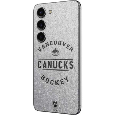 NHL Vancouver Canucks Black Text Galaxy S23 Skin