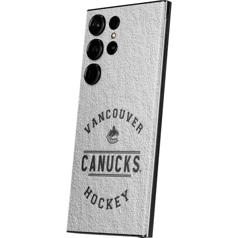 NHL Vancouver Canucks Black Text Galaxy S23 Ultra Skin