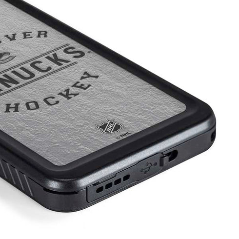 NHL Vancouver Canucks Black Text Galaxy S23 Waterproof Case