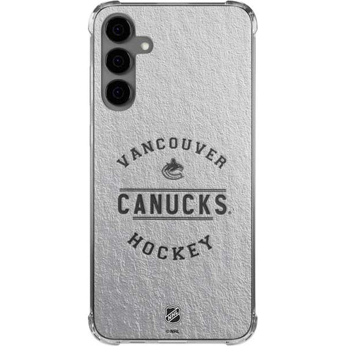 NHL Vancouver Canucks Black Text Galaxy S24 Plus Clear Case