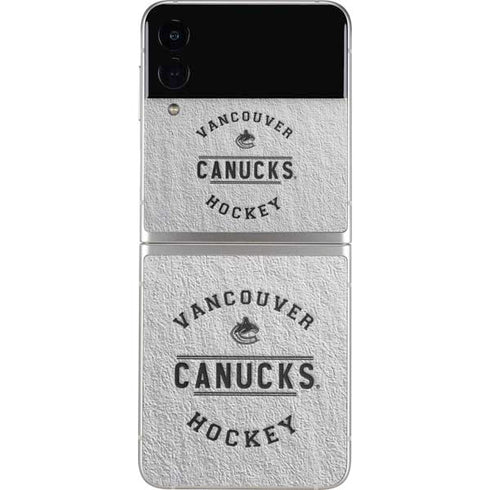 NHL Vancouver Canucks Black Text Galaxy Z Flip3 5G Skin
