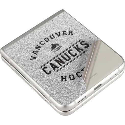 NHL Vancouver Canucks Black Text Galaxy Z Flip3 5G Skin