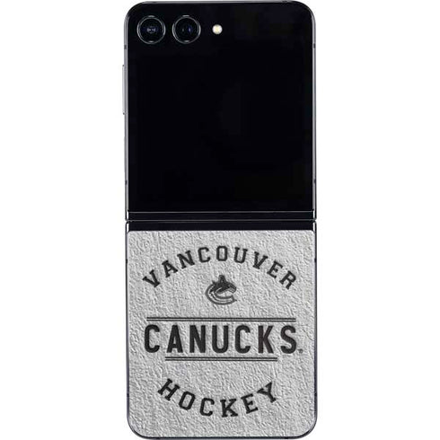 NHL Vancouver Canucks Black Text Galaxy Z Flip5 5G Skin