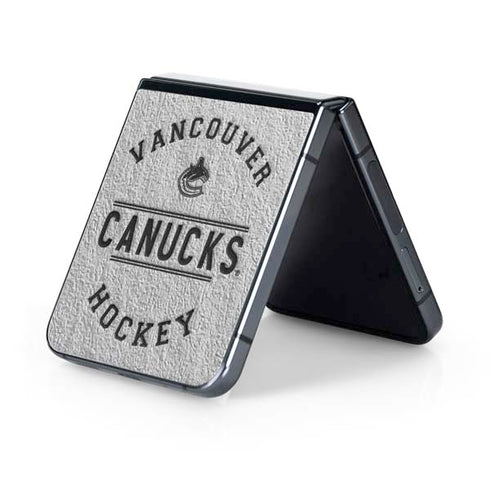 NHL Vancouver Canucks Black Text Galaxy Z Flip5 5G Skin