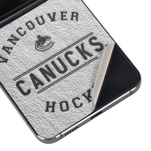 NHL Vancouver Canucks Black Text Galaxy Z Flip5 5G Skin