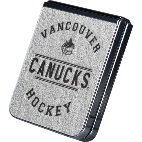 NHL Vancouver Canucks Black Text Galaxy Z Flip5 5G Skin