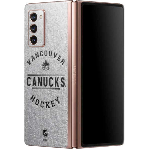 NHL Vancouver Canucks Black Text Galaxy Z Fold2 5G Skin