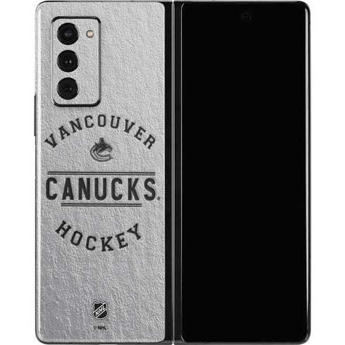 NHL Vancouver Canucks Black Text Galaxy Z Fold2 5G Skin