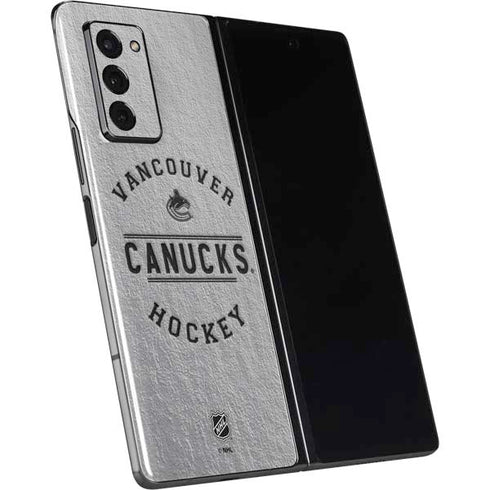 NHL Vancouver Canucks Black Text Galaxy Z Fold2 5G Skin