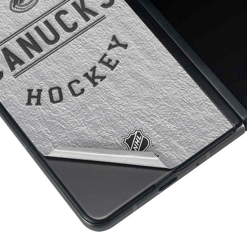 NHL Vancouver Canucks Black Text Galaxy Z Fold3 5G Skin