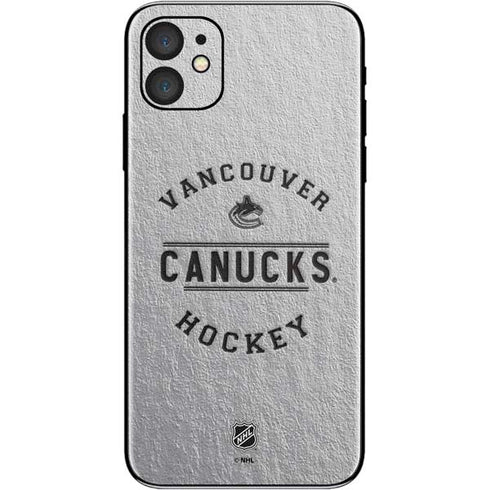 NHL Vancouver Canucks Black Text iPhone 11 Skin
