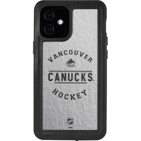 NHL Vancouver Canucks Black Text iPhone 12 Mini Waterproof Case