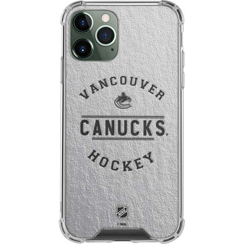 NHL Vancouver Canucks Black Text iPhone 12 Pro Clear Case