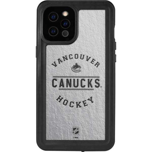 NHL Vancouver Canucks Black Text iPhone 12 Pro Max Waterproof Case