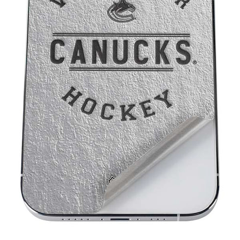 NHL Vancouver Canucks Black Text iPhone 12 Pro Skin