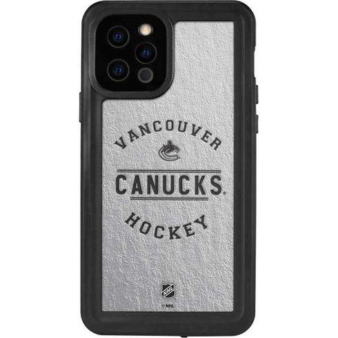 NHL Vancouver Canucks Black Text iPhone 12 Pro Waterproof Case