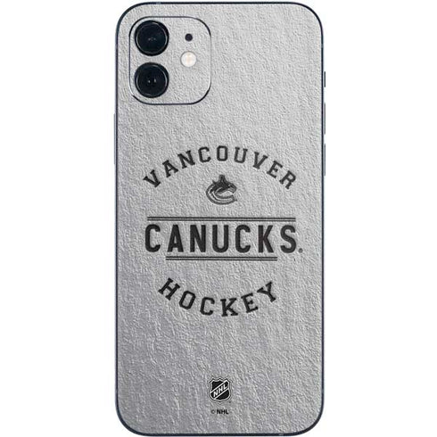 NHL Vancouver Canucks Black Text iPhone 12 Skin