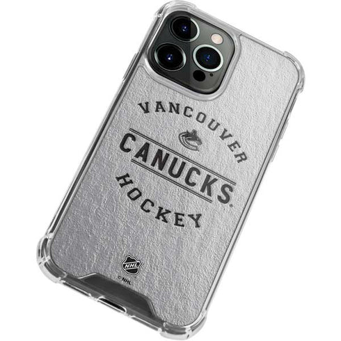 NHL Vancouver Canucks Black Text iPhone 13 Pro Clear Case