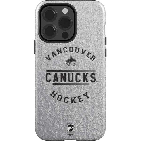 NHL Vancouver Canucks Black Text iPhone 15 Pro Impact Case