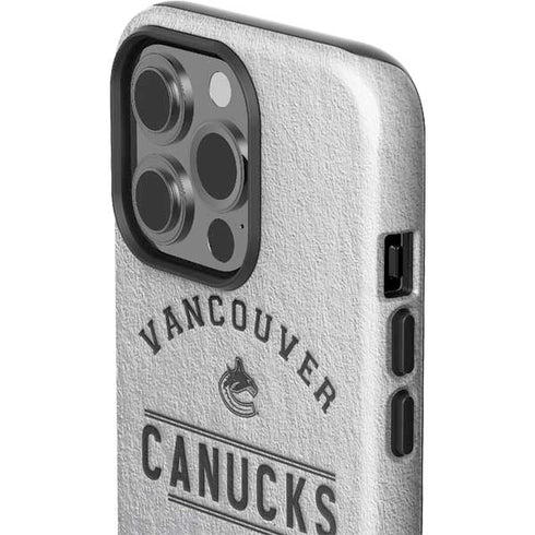 NHL Vancouver Canucks Black Text iPhone 15 Pro Impact Case