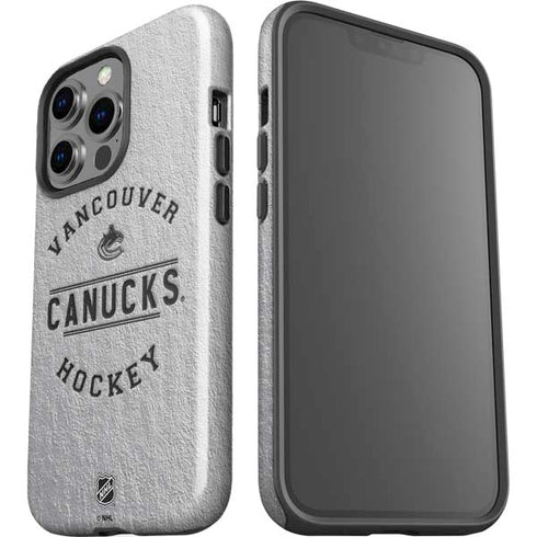 NHL Vancouver Canucks Black Text iPhone 14 Pro Impact Case