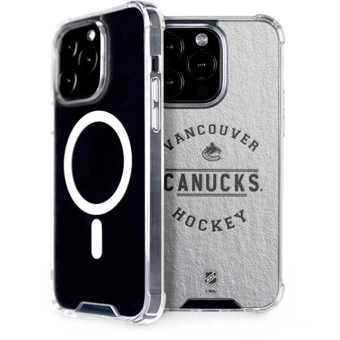 NHL Vancouver Canucks Black Text iPhone 15 Pro MagSafe Case
