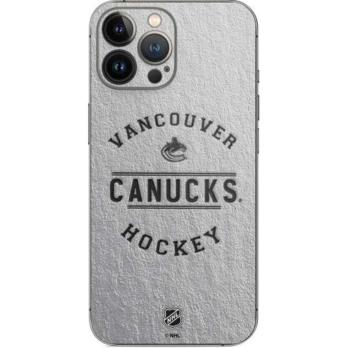 NHL Vancouver Canucks Black Text iPhone 14 Pro Max Skin