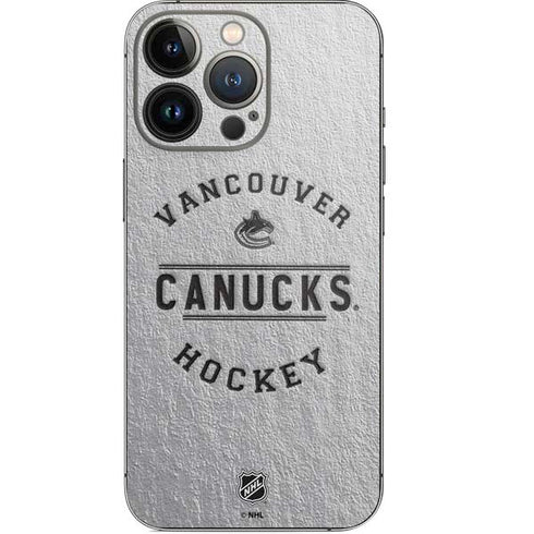 NHL Vancouver Canucks Black Text iPhone 14 Pro Skin
