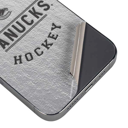 NHL Vancouver Canucks Black Text iPhone 14 Pro Skin