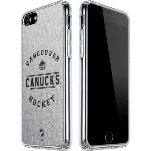 NHL Vancouver Canucks Black Text iPhone SE (2nd & 3rd Gen) Clear Case