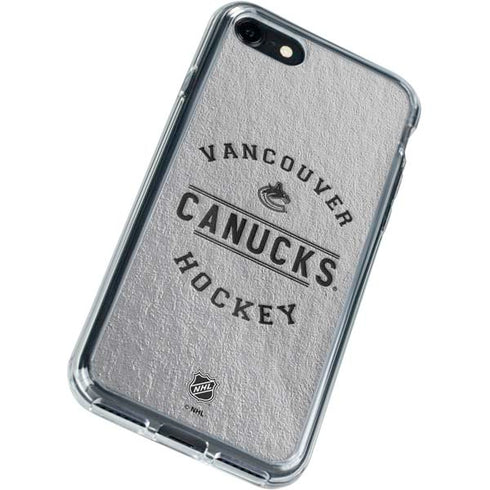 NHL Vancouver Canucks Black Text iPhone SE (2nd & 3rd Gen) Clear Case