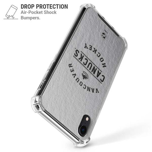 NHL Vancouver Canucks Black Text iPhone XR Clear Case
