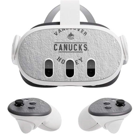 NHL Vancouver Canucks Black Text Meta Quest 3 Skin