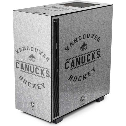 NHL Vancouver Canucks Black Text NZXT H510 Compact ATX Mid-Tower Case Skin