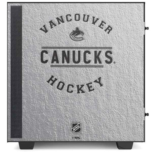 NHL Vancouver Canucks Black Text NZXT H510 Compact ATX Mid-Tower Case Skin