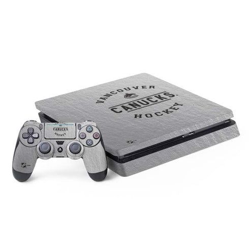 NHL Vancouver Canucks Black Text PS4 Slim Bundle Skin