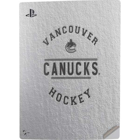 NHL Vancouver Canucks Black Text PS5 Digital Edition Console Skin