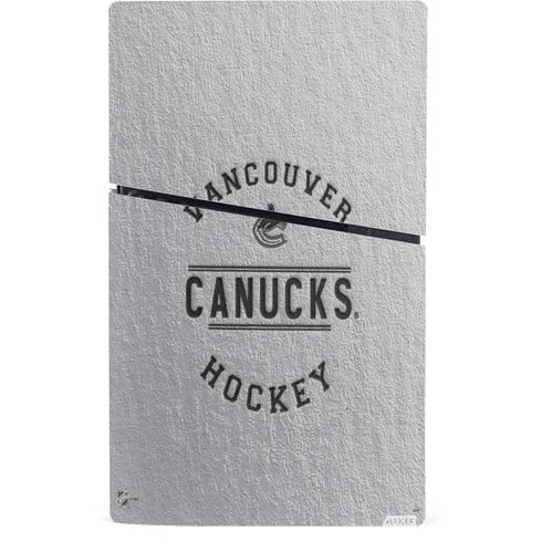 NHL Vancouver Canucks Black Text PS5 Slim Digital Edition Console Skin