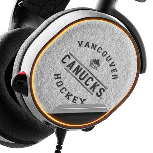 NHL Vancouver Canucks Black Text SteelSeries Arctis 3 Skin