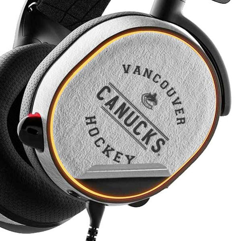 NHL Vancouver Canucks Black Text SteelSeries Arctis 5 Skin