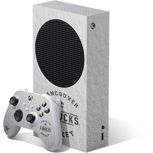 NHL Vancouver Canucks Black Text Xbox Series S Skins