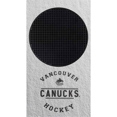 NHL Vancouver Canucks Black Text Xbox Series S Console Skin