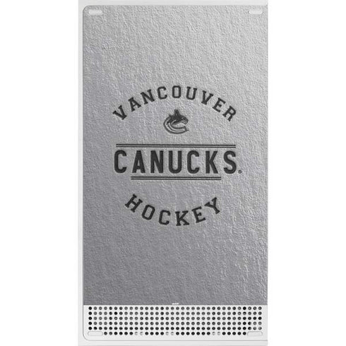 NHL Vancouver Canucks Black Text Xbox Series S Console Skin