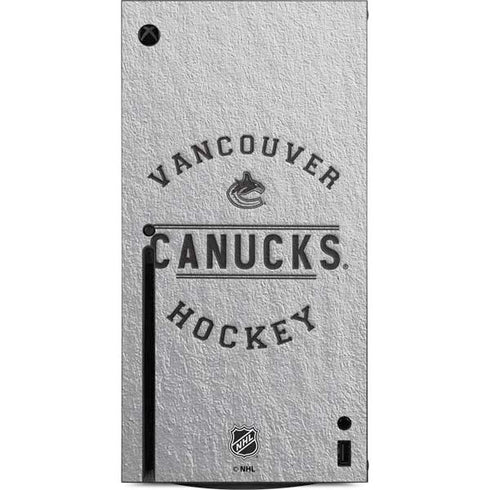 NHL Vancouver Canucks Black Text Xbox Series X Console Skin