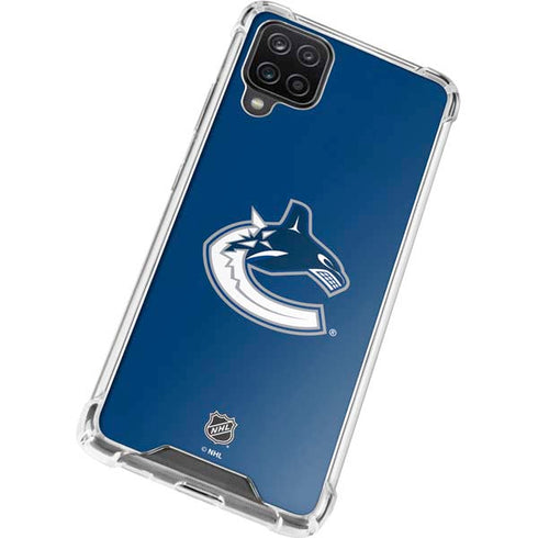 NHL Vancouver Canucks Distressed Galaxy A12 Clear Case