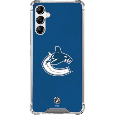 NHL Vancouver Canucks Distressed Galaxy A14 5G Clear Case