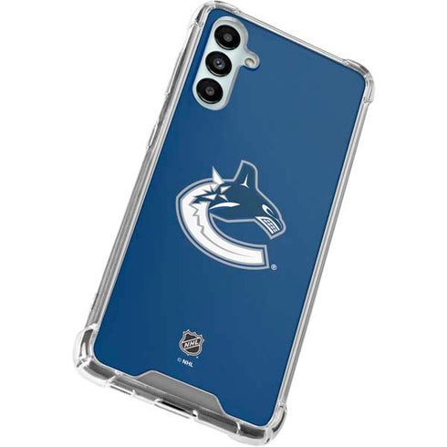 NHL Vancouver Canucks Distressed Galaxy A14 5G Clear Case