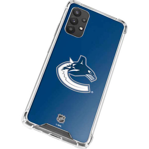 NHL Vancouver Canucks Distressed Galaxy A32 5G Clear Case