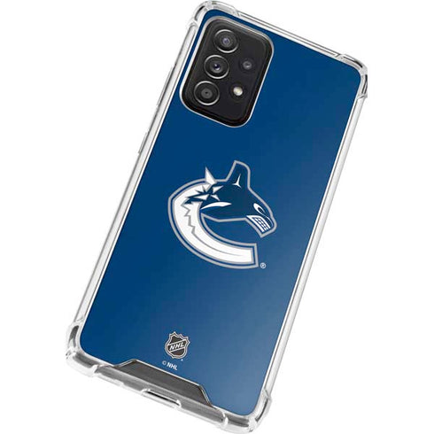 NHL Vancouver Canucks Distressed Galaxy A52 5G Clear Case
