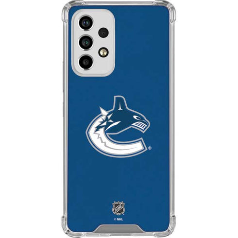 NHL Vancouver Canucks Distressed Galaxy A53 5G Clear Case